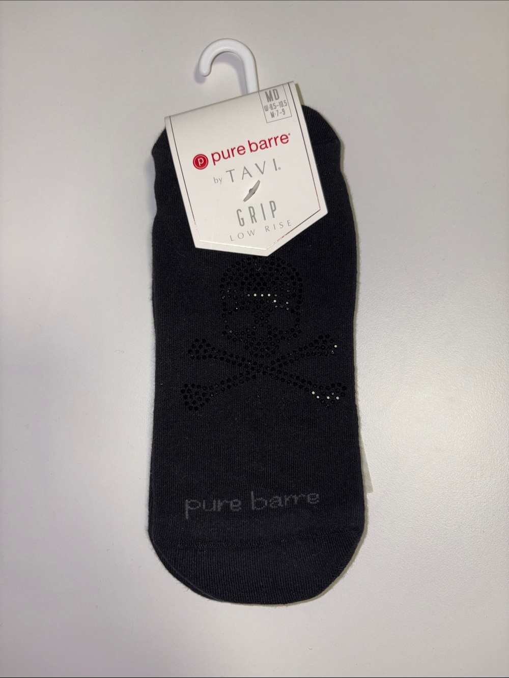 •NWT• Pure Barre x Tavi Sparkle Skull Grip Socks